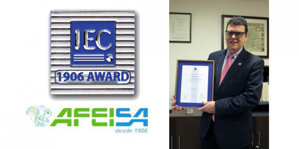 Premio IEC "1906 AWARD" a Carlos J. Vives de AFEISA