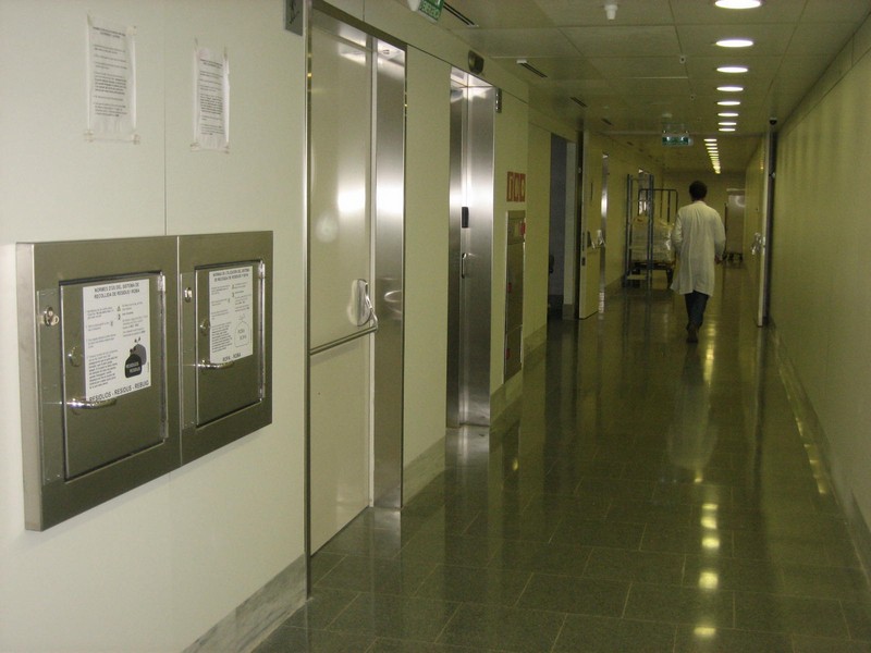Compuertas en el Hospital de Sant Pau
