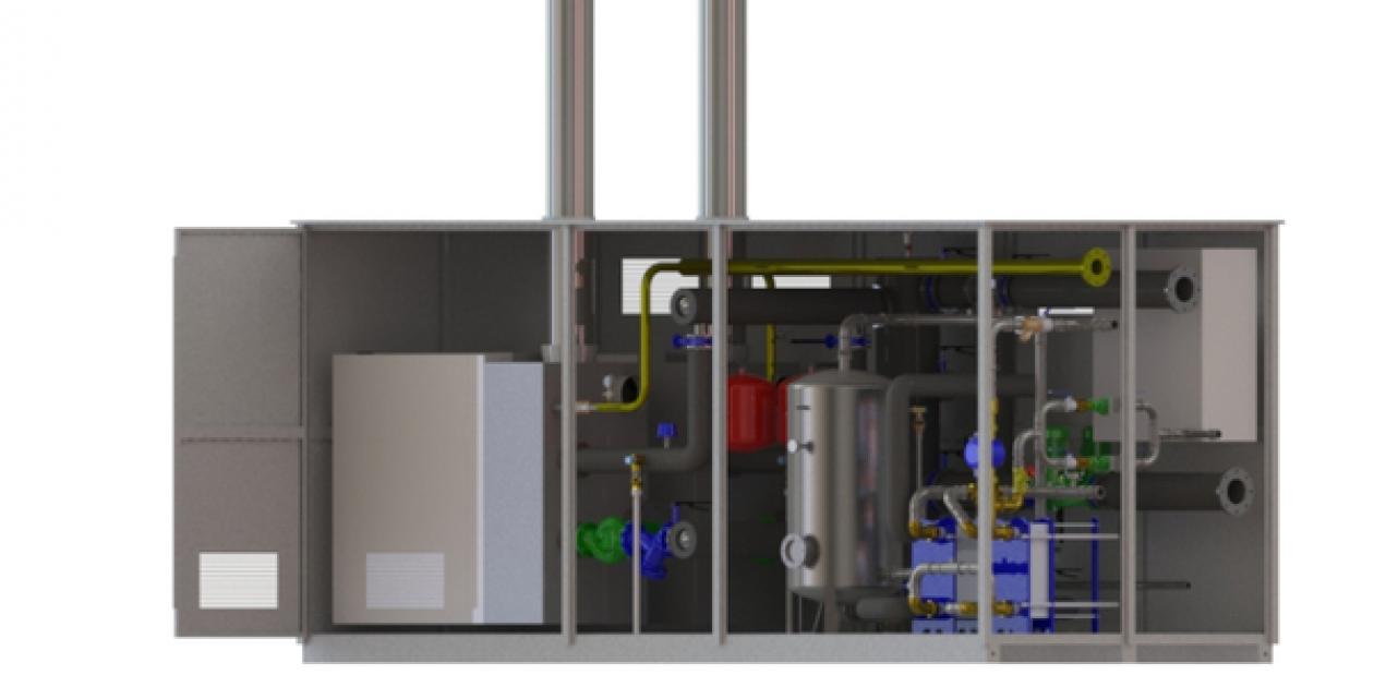 Equipo autónomo para la producción de calefacción  y ACS sin legionela
