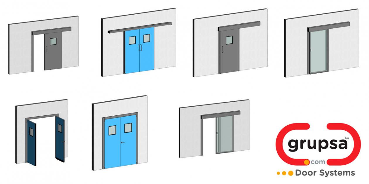 Grupsa actualiza sus modelos BIM de puertas herméticas de su gama Hospital System