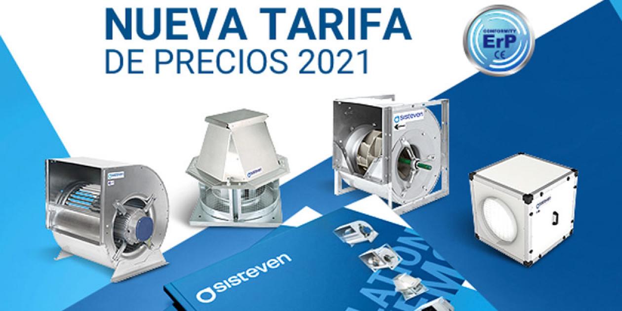 Nueva tarifa 2021 de Sisteven