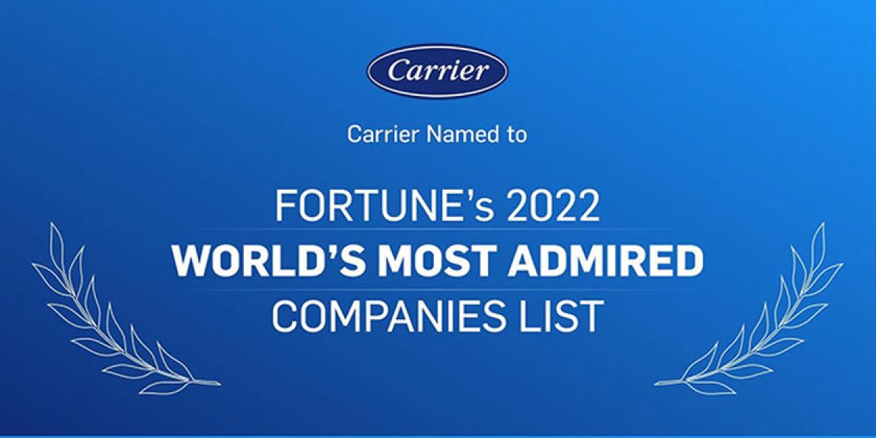 Carrier nombrada una de las empresas más admiradas del mundo
