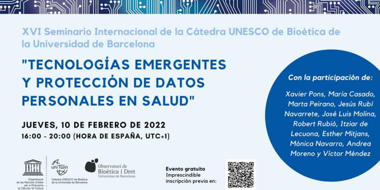 XVI Seminario Internacional de la Cátedra UNESCO de Bioética