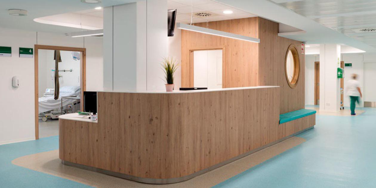 Revestimientos Gerflor para la nueva y premiada área de Maternidad del Hospital Punta de Europa