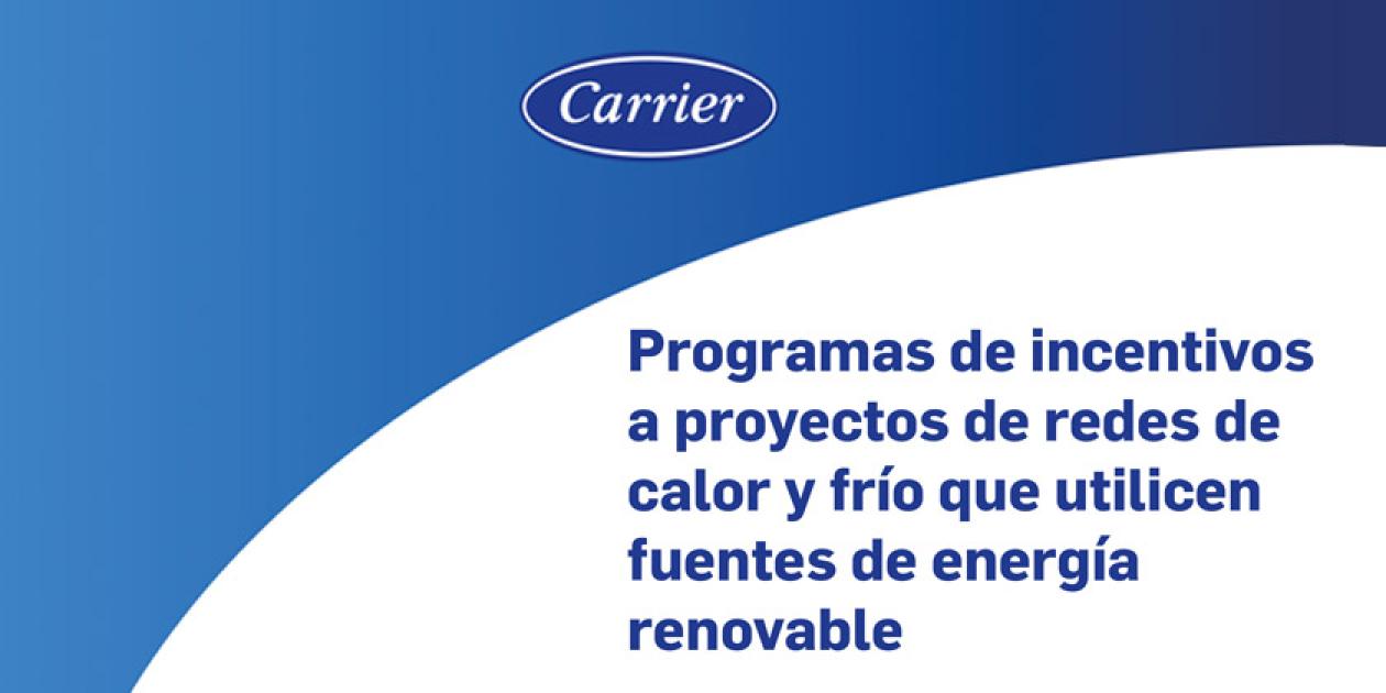 Programas de incentivos para proyectos de redes de calor y frío que utilicen fuentes de energía renovable