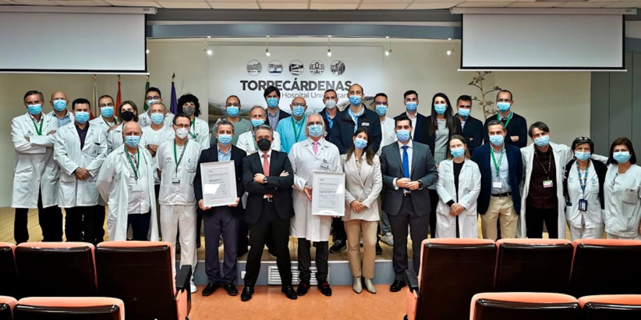 El Hospital Universitario Torrecárdenas recibe el Sello de Excelencia en Gestión de Gases Medicinales