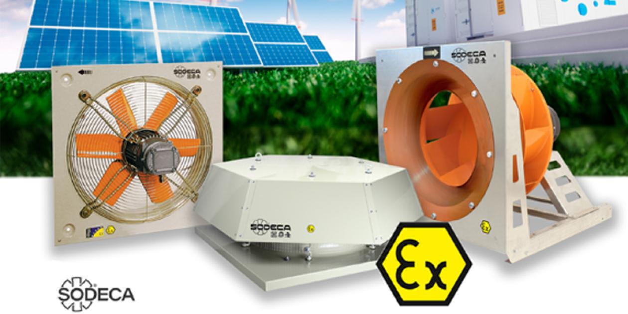 Las soluciones de ventilación ATEX de SODECA, garantizan la eliminación del hidrógeno en instalaciones de generación de energía limpia