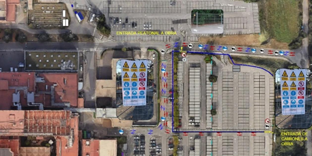 Comienza la segunda fase de obras en el parking 1 del Hospital de Terrassa para la instalación de placas fotovoltaicas