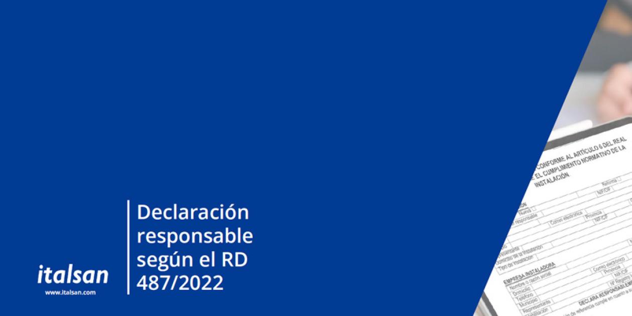 Declaración responsable del cumplimiento de los requisitos del RD 487/2022