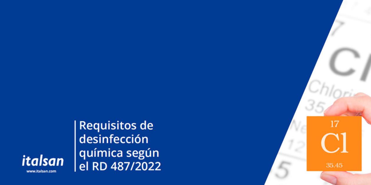 Requisitos de desinfección química en AFCH y ACS según RD 487/2022