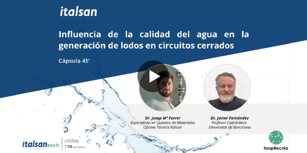 Webinar inhospitecnia. Influencia de la calidad del agua en corrosión y la generación de lodos en circuitos cerrados