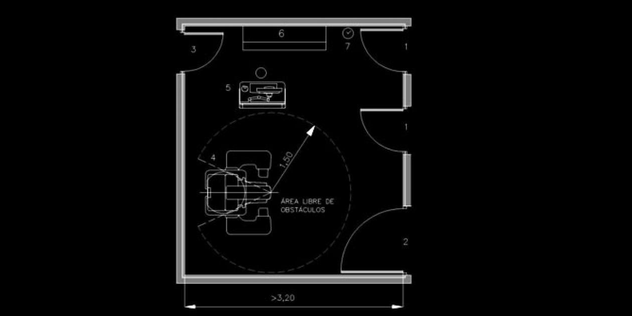 Diseño de espacios tipo de radiodiagnóstico hospitalario