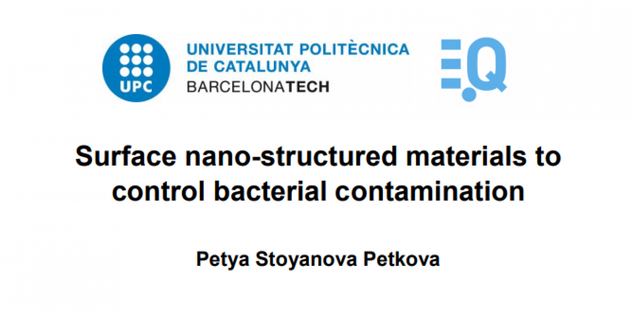 Superficie de materiales nanoestructurados para controlar la contaminación bacteriana